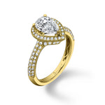 Astride - Pear Shaped Engagement Ring with Halo