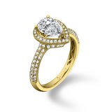 Astride - Pear Shaped Engagement Ring with Halo