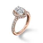 Astride - Pear Shaped Engagement Ring with Halo