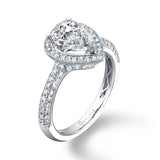Astride - Pear Shaped Engagement Ring with Halo