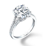 Marjorie - Round Split Shank Engagement Ring