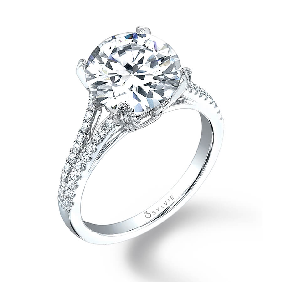 Marjorie - Round Split Shank Engagement Ring