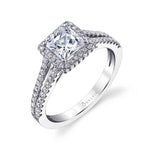 Margot - Princess Cut Split Shank Engagement Ring