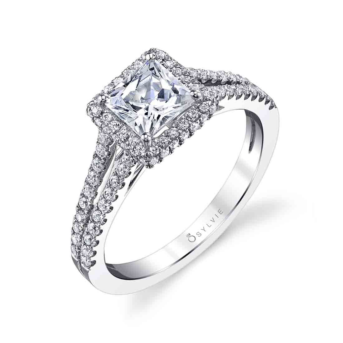 Margot - Princess Cut Split Shank Engagement Ring