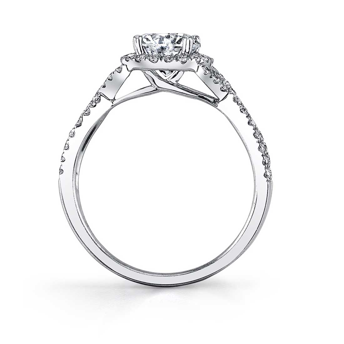 Jocelina - Oval Shaped Spiral Engagement Ring