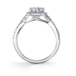 Jocelina - Oval Shaped Spiral Engagement Ring