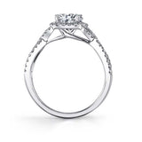 Jocelina - Oval Shaped Spiral Engagement Ring