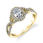 Jocelina - Oval Shaped Spiral Engagement Ring