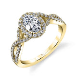 Jocelina - Oval Shaped Spiral Engagement Ring