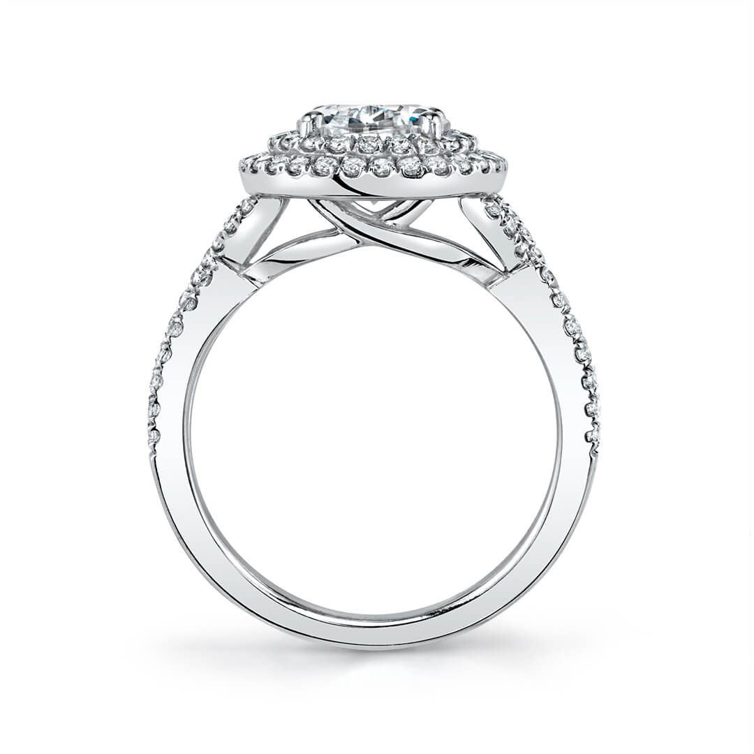 Unique Double Halo Engagement Ring