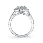 Unique Double Halo Engagement Ring