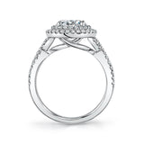 Unique Double Halo Engagement Ring