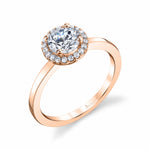 Bernadine - Modern Halo Engagement Ring