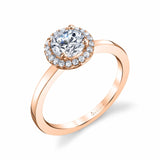 Bernadine - Modern Halo Engagement Ring