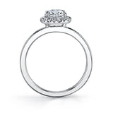 Bernadine - Modern Halo Engagement Ring