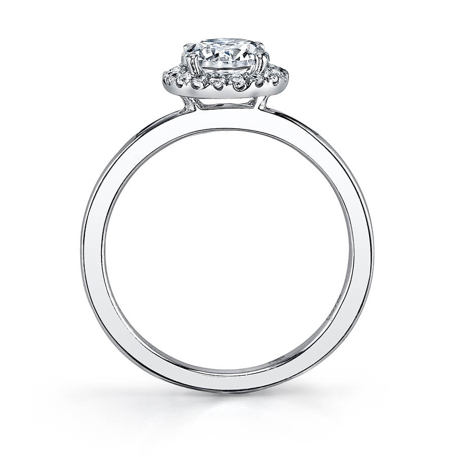 Bernadine - Modern Halo Engagement Ring