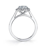 Yvette - Classic Round Engagement Ring with Halo