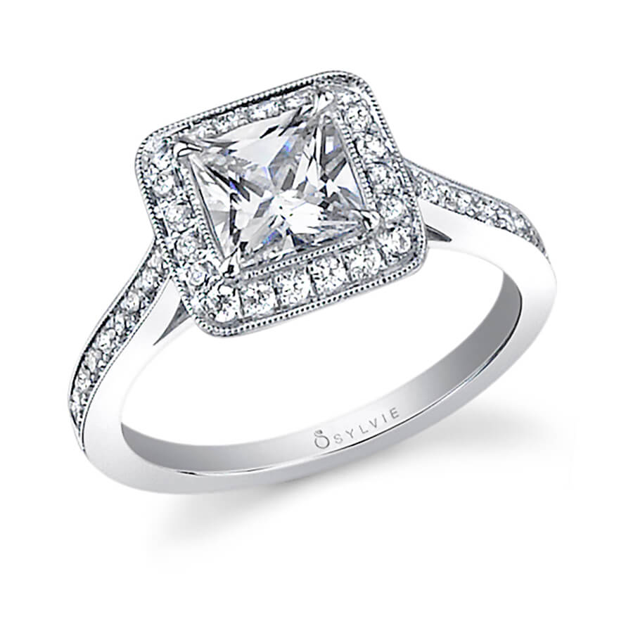 Yvette - Classic Princess Cut Engagement Ring