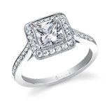 Yvette - Classic Princess Cut Engagement Ring