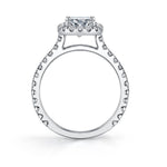 Tina - Classic Cushion Cut Engagement Ring with Halo