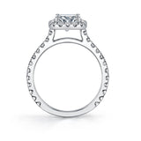 Tina - Classic Cushion Cut Engagement Ring with Halo
