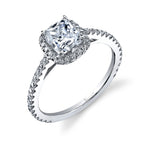 Cushion Cut Halo Engagement Ring - Angelika