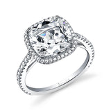 Angelika - Cushion Cut Engagement Ring with Halo