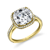 Angelika - Cushion Cut Engagement Ring with Halo