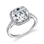 Angelika - Cushion Cut Engagement Ring with Halo