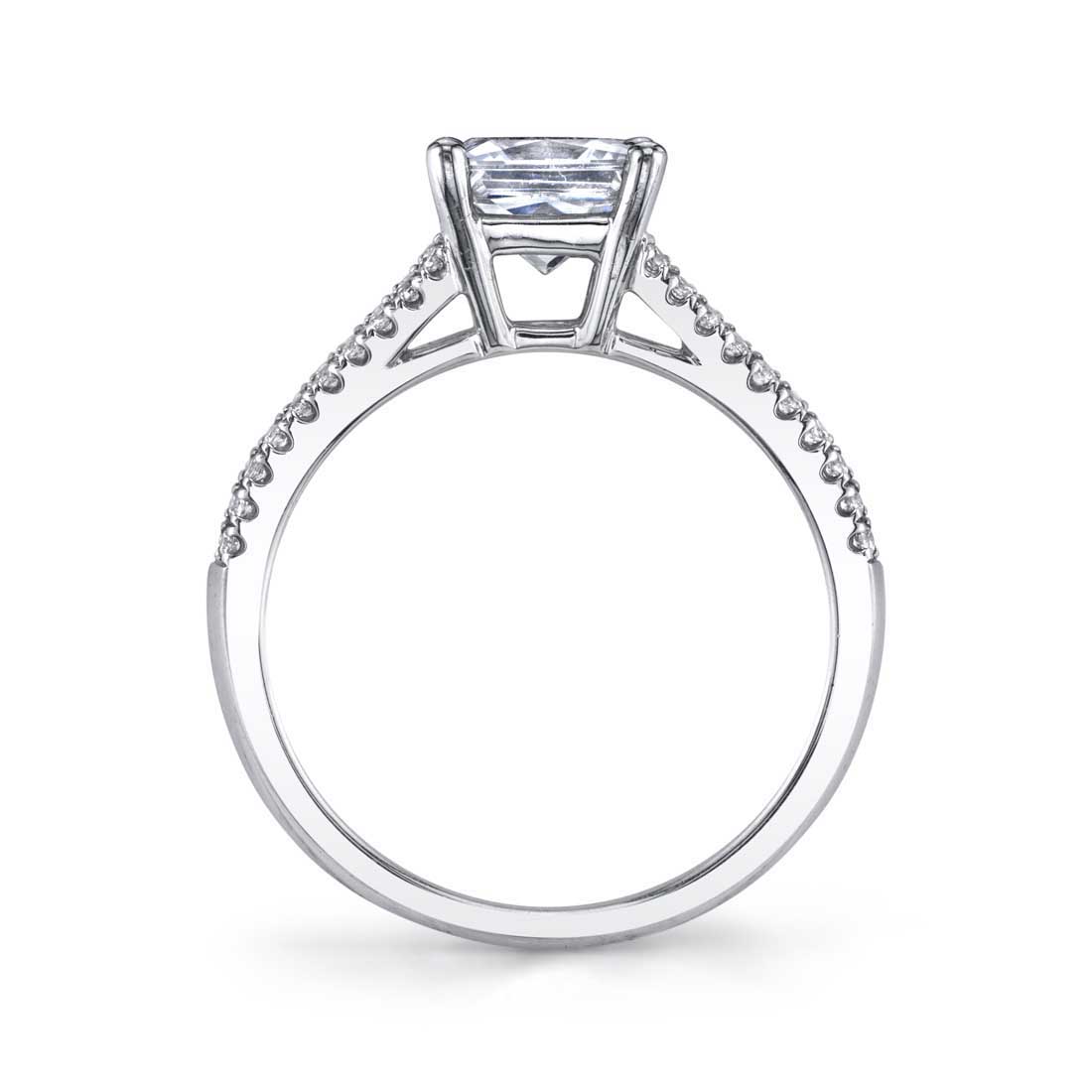 Theresa - Princess Cut Engagement Ring with Split Shank