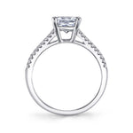 Theresa - Princess Cut Engagement Ring with Split Shank