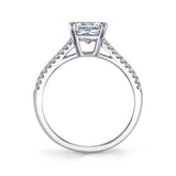 Theresa - Princess Cut Engagement Ring with Split Shank
