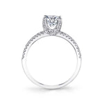 Melanie - Round Split Shank Engagement Ring