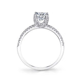 Melanie - Round Split Shank Engagement Ring