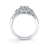 Solange - Vintage Inspired Engagement Ring with Halo