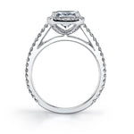 Klara - Cushion Cut Engagement Ring with Halo