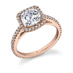 Klara - Cushion Cut Engagement Ring with Halo