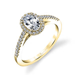 Klara - Oval Shaped Halo Engagement Ring