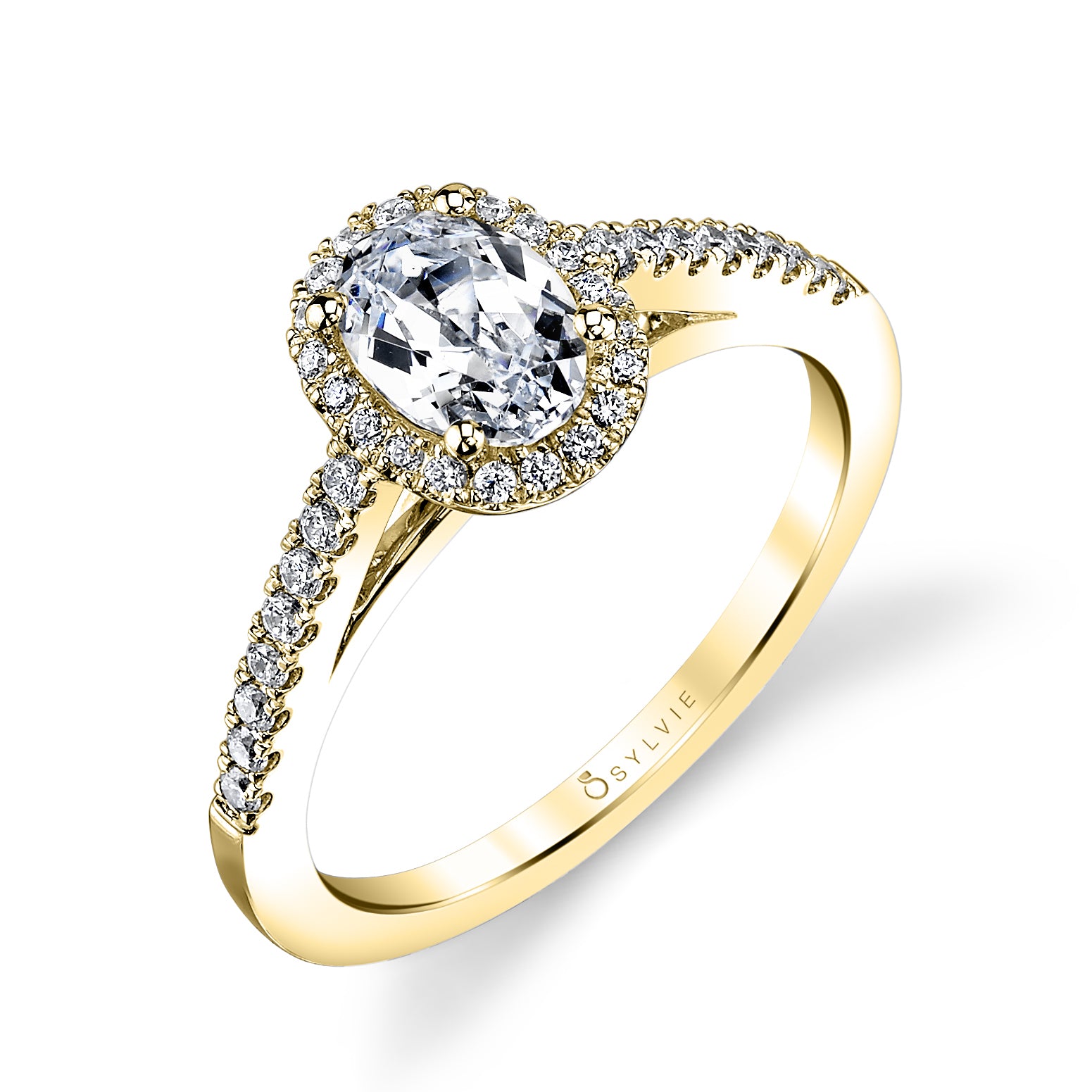 Klara - Oval Shaped Halo Engagement Ring