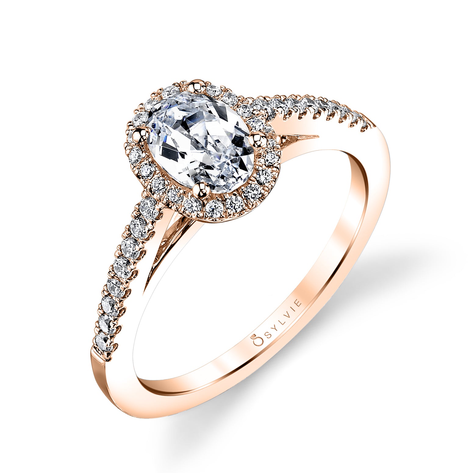 Klara - Oval Shaped Halo Engagement Ring