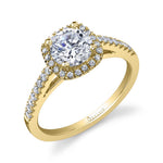 Klara - Classic Cushion Cut Engagement Ring with Halo