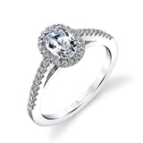Klara - Oval Shaped Halo Engagement Ring
