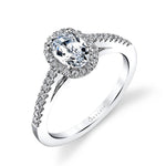 Klara - Oval Shaped Halo Engagement Ring