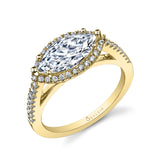 Klara - Marquise Engagement Ring with Halo
