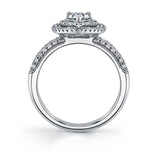 Marie-Eve - Oval Engagement Ring with Double Halo