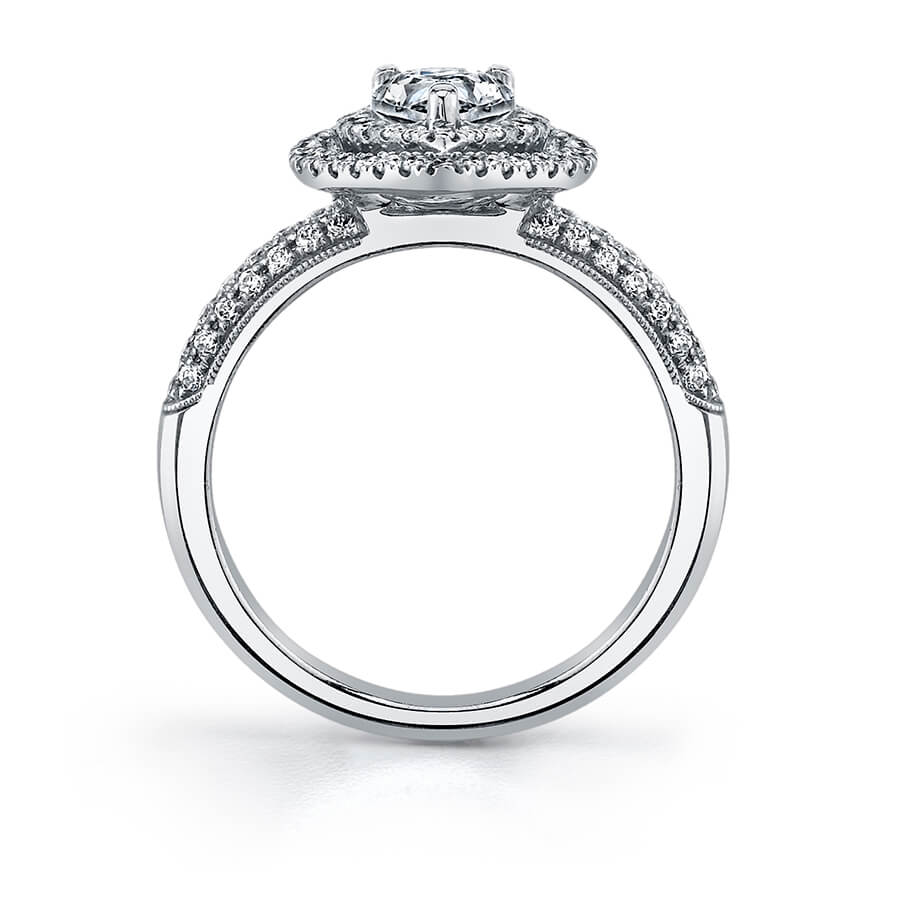 Marie-Eve - Oval Engagement Ring with Double Halo