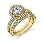 Marie-Eve - Oval Engagement Ring with Double Halo
