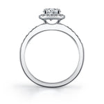 Ines - Petite Halo Engagement Ring