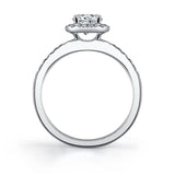Ines - Petite Halo Engagement Ring
