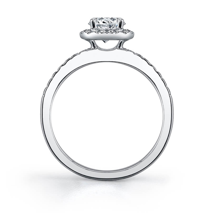 Ines - Petite Halo Engagement Ring